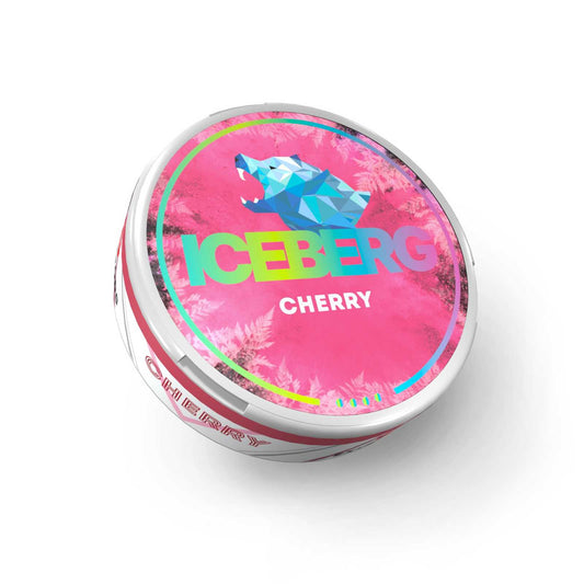 Iceberg Cherry Nicotine Pouches in the UK - Sweet cherry flavor with 80mg strength.