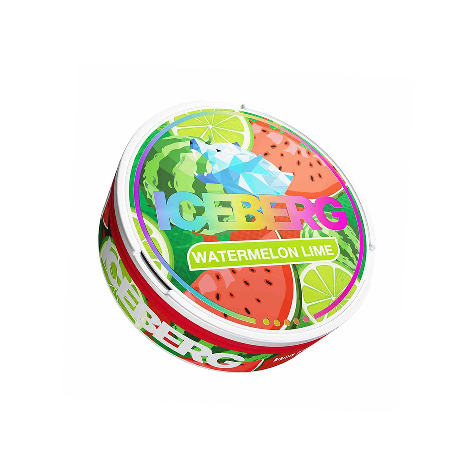 Iceberg Watermelon Lime Nicotine Pouches in the UK - Refreshing watermelon and lime flavor with 150mg strength.