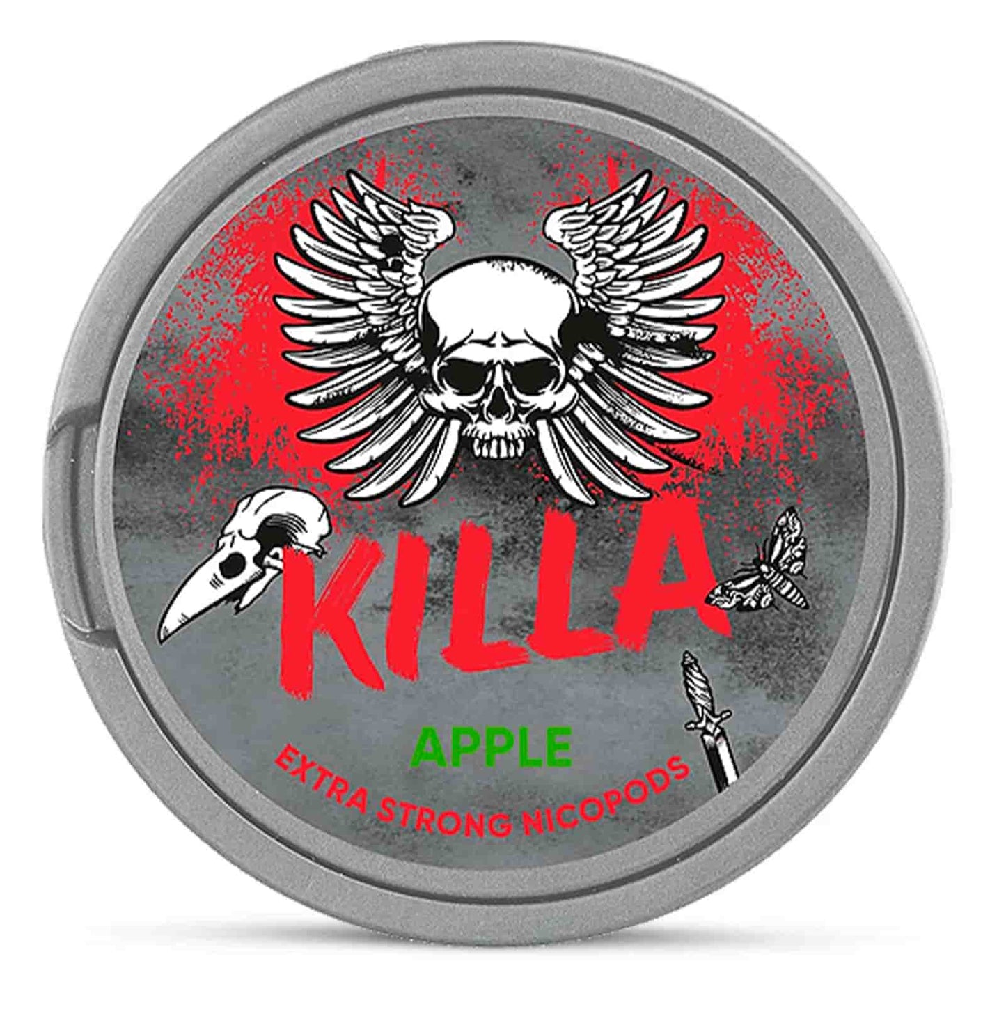 Killa Apple Nicotine Pouches in UK - Crisp strength with juicy apple flavor.