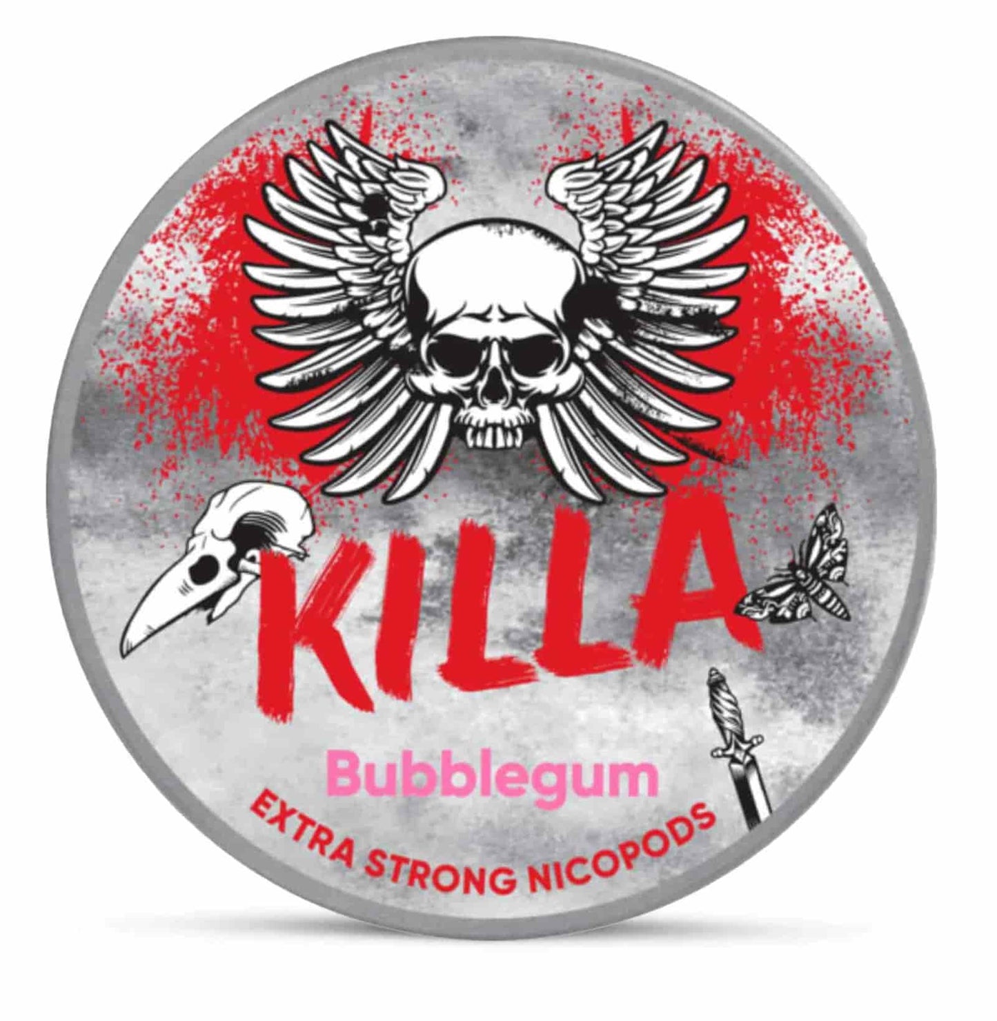 Killa Bubblegum Nicotine Pouches in UK - Sweet bubblegum flavor with controlled strength.