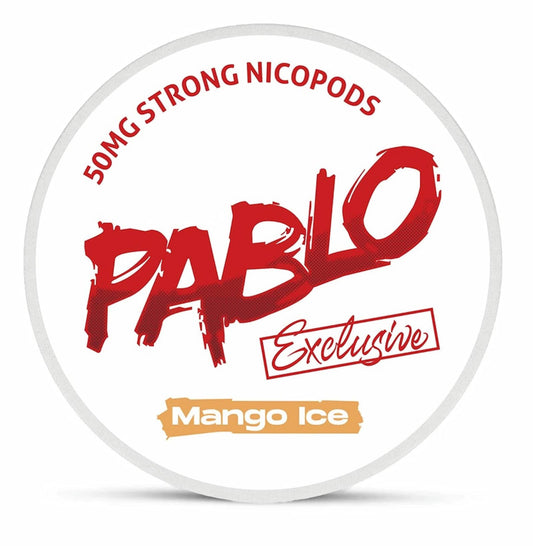 Pablo Mango Ice Nicotine Pouches in UK - Exotic mango flavor with potent strength.