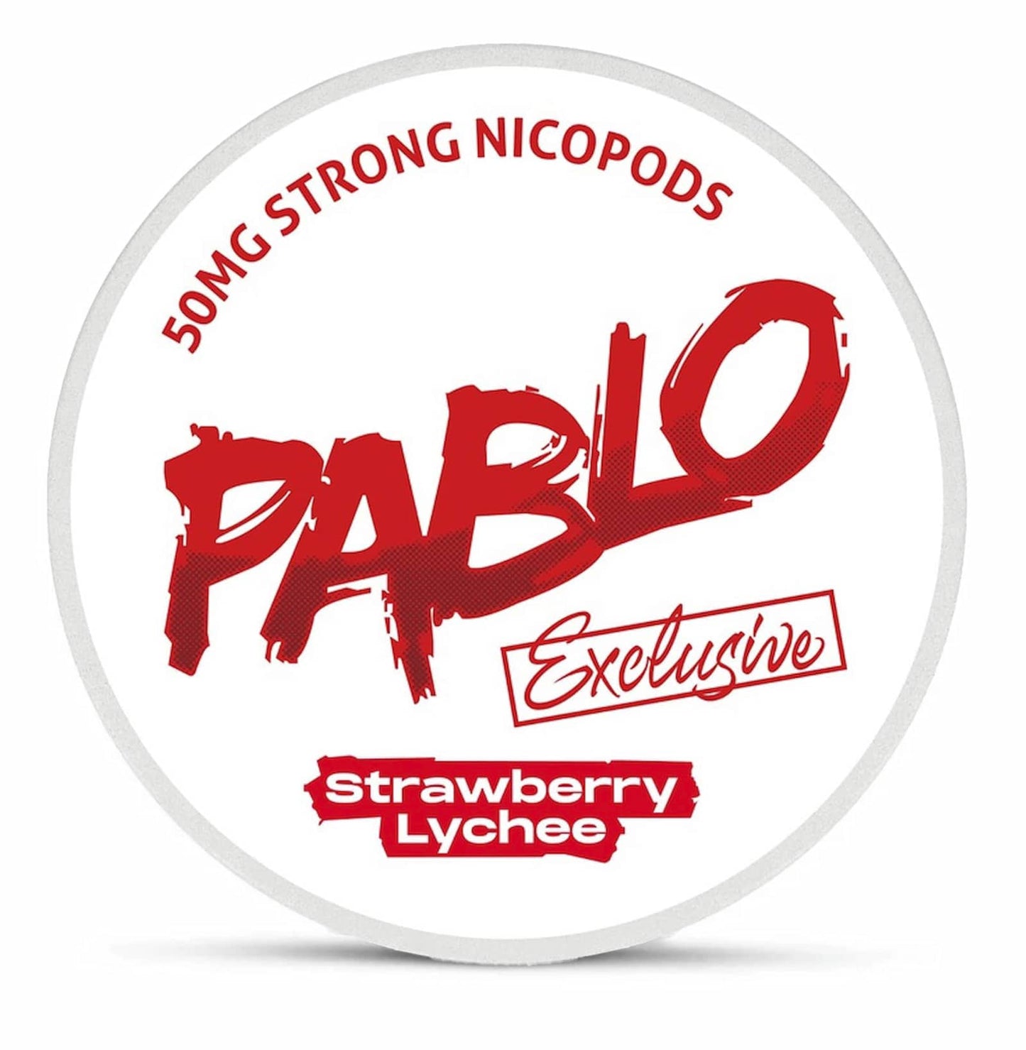 Pablo Strawberry Lychee Nicotine Pouches in UK - Potent strength with a sweet fusion of strawberry and lychee flavor.