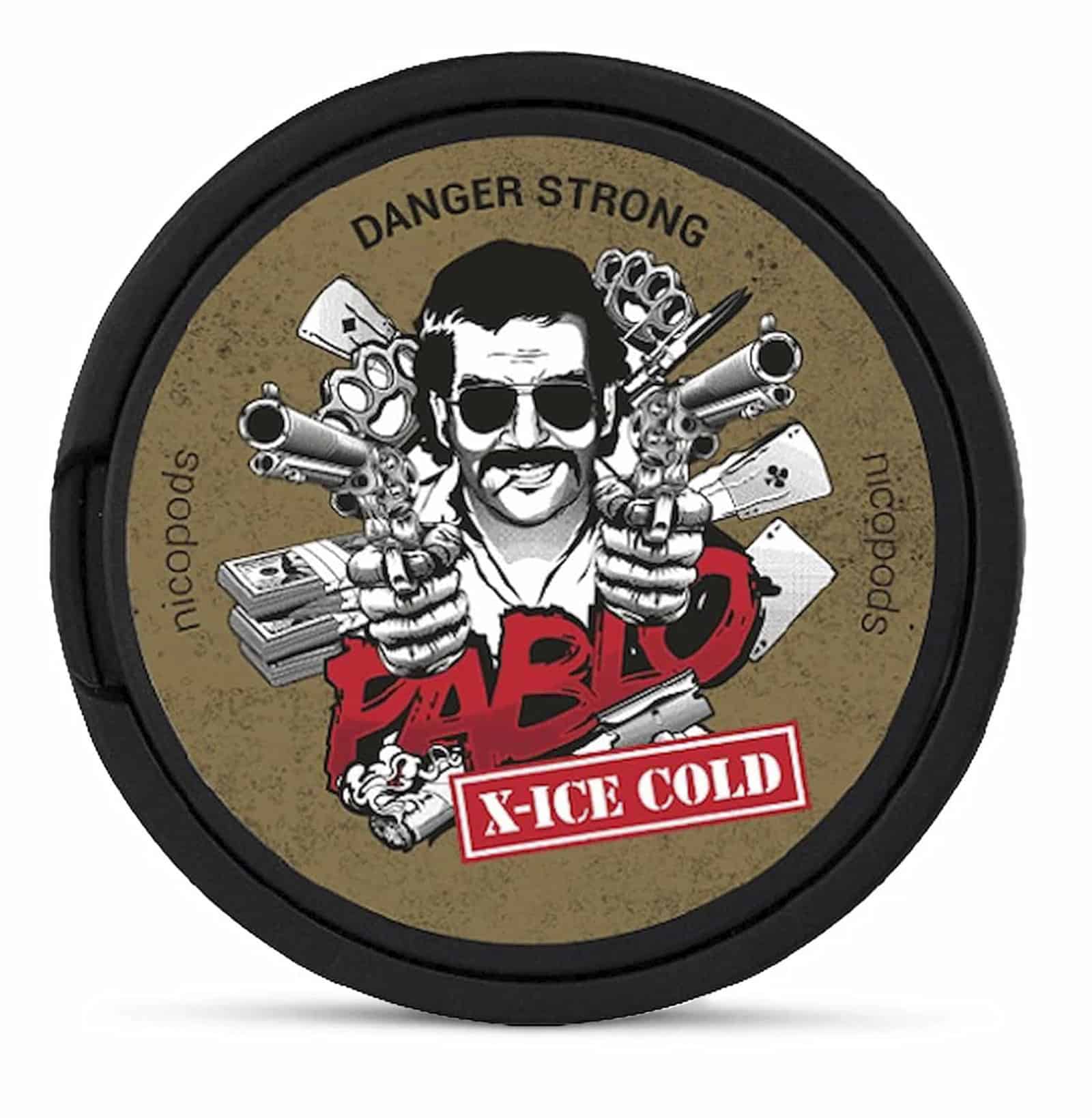 Pablo X-Ice Cold Nicotine Pouches in UK - Refreshing strength with a hint of tobacco and icy menthol flavor.