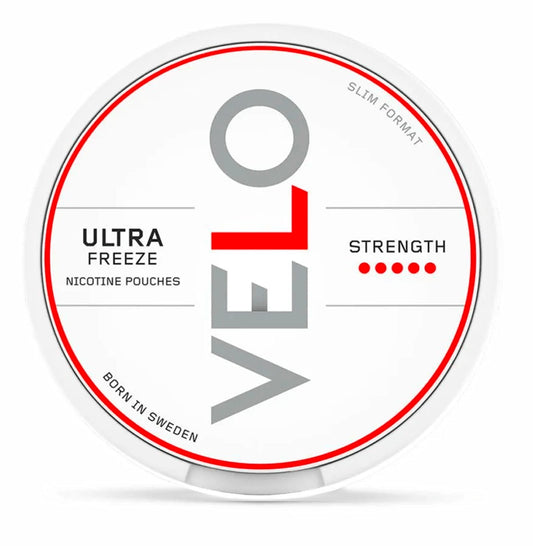 Velo Ultra Freeze Pouches - Intense mint strength in every pouch.